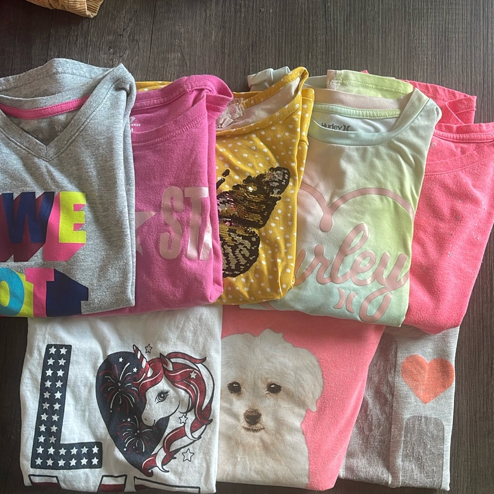 Mix Bundle of 24 items-10/12 girls, shirts, jackets, pants cat & jack LOT tween